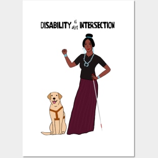 Disability Is An Intersection White Cane Posters and Art